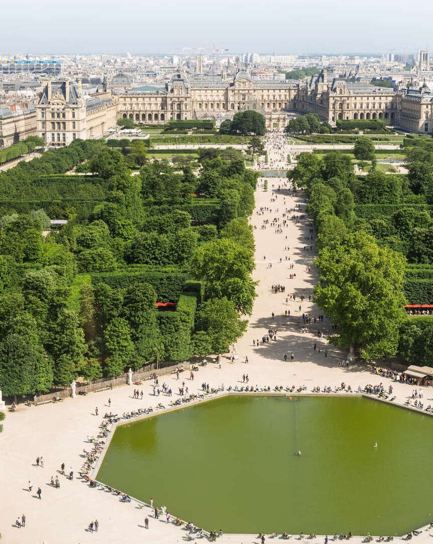 Vue aérienne Jardin des Tuileries Paris    Boutique Hôtel Paris Centre, Hôtel Relais Madeleine